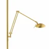 Knapstein Lampadaire à éclairage indirect LED Lya, liseuse, laiton mat| Lampadaires Led|Lampadaires