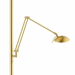Knapstein Lampadaire à éclairage indirect LED Lya, liseuse, laiton mat| Lampadaires Led|Lampadaires