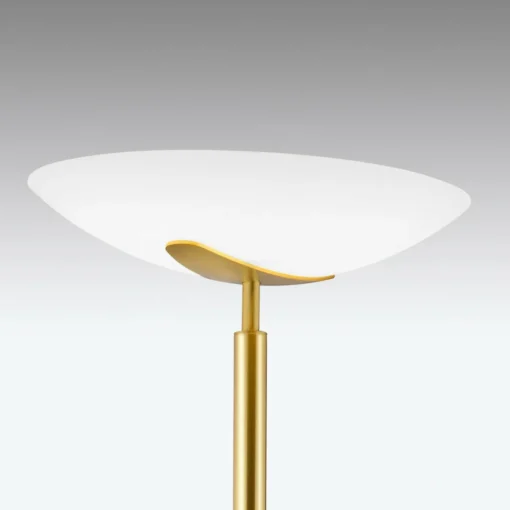 Knapstein Lampadaire à éclairage indirect LED Lya, liseuse, laiton mat| Lampadaires Led|Lampadaires