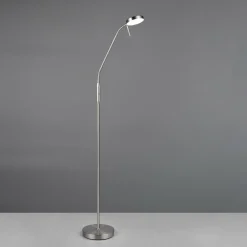 Reality Leuchten Lampadaire à LED rechargeables Moreno, nickel mat, CCT, intensité variable| Lampadaires Led|Lampadaires