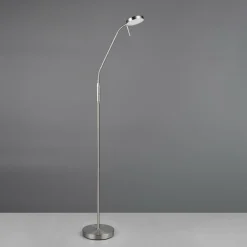 Reality Leuchten Lampadaire à LED rechargeables Moreno, nickel mat, CCT, intensité variable| Lampadaires Led|Lampadaires