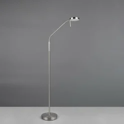 Reality Leuchten Lampadaire à LED rechargeables Moreno, nickel mat, CCT, intensité variable| Lampadaires Led|Lampadaires
