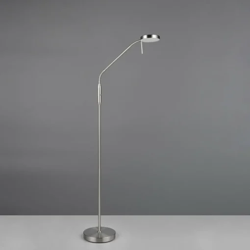 Reality Leuchten Lampadaire à LED rechargeables Moreno, nickel mat, CCT, intensité variable| Lampadaires Led|Lampadaires
