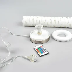 Lindby Lampadaire Alisea, RGBW, télécommande, blanc, métal| Lampadaires Led|Lampadaires
