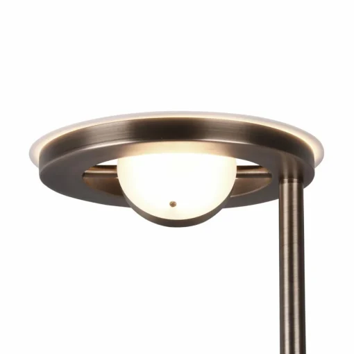 Trio Lighting Lampadaire indir. LED Barrie liseuse laiton ancien| Lampadaires Led|Lampadaires