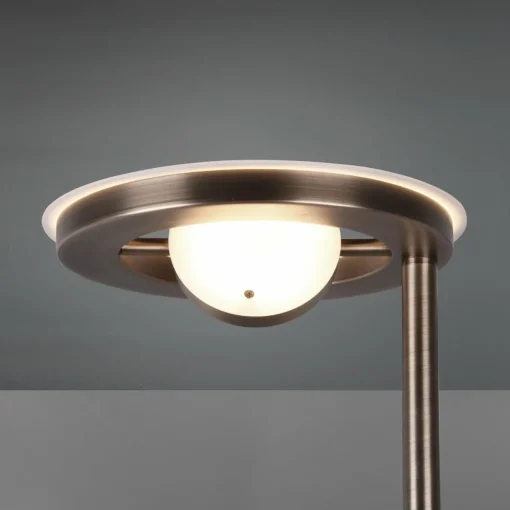 Trio Lighting Lampadaire indir. LED Barrie liseuse laiton ancien| Lampadaires Led|Lampadaires