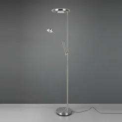 Trio Lighting Lampadaire indirect LED Barrie liseuse, nickel mat| Lampadaires Led|Lampadaires