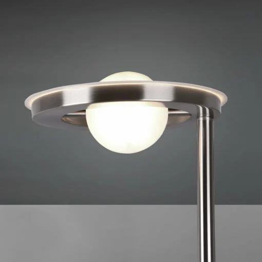 Trio Lighting Lampadaire indirect LED Barrie liseuse, nickel mat| Lampadaires Led|Lampadaires