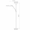 Lucide Lampadaire indirect LED Zenith liseuse LED, noir| Lampadaires Led|Lampadaires