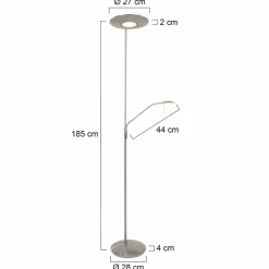 Steinhauer Lampadaire indirect LED Zodiac liseuse LED, acier| Lampadaires Led|Lampadaires