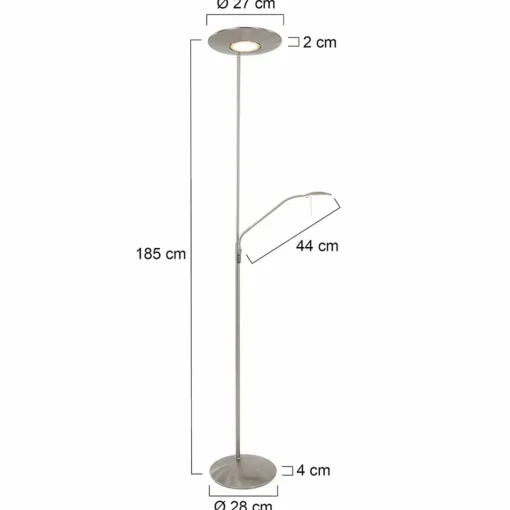 Steinhauer Lampadaire indirect LED Zodiac liseuse LED, acier| Lampadaires Led|Lampadaires