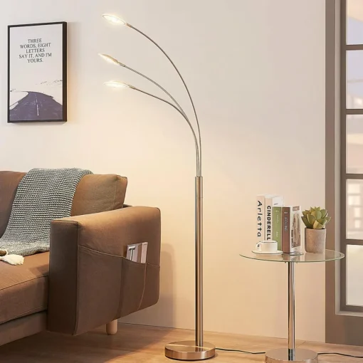 Lindby Lampadaire LED Anea à 3 lampes| Lampadaires Led|Lampadaires