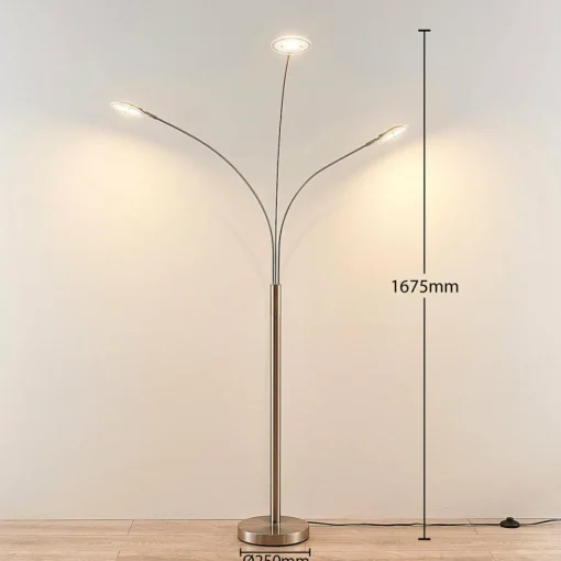 Lindby Lampadaire LED Anea à 3 lampes| Lampadaires Led|Lampadaires