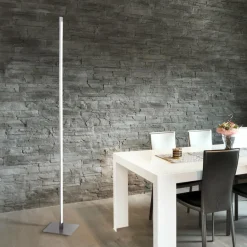 JUST LIGHT. Lampadaire LED Bella, droit, pied angulaire, acier| Lampadaires Led|Lampadaires