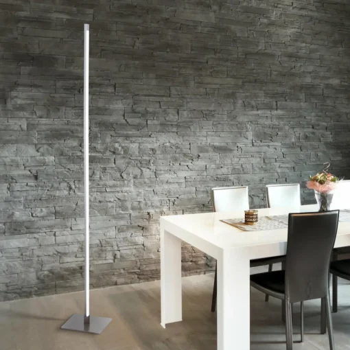 JUST LIGHT. Lampadaire LED Bella, droit, pied angulaire, acier| Lampadaires Led|Lampadaires