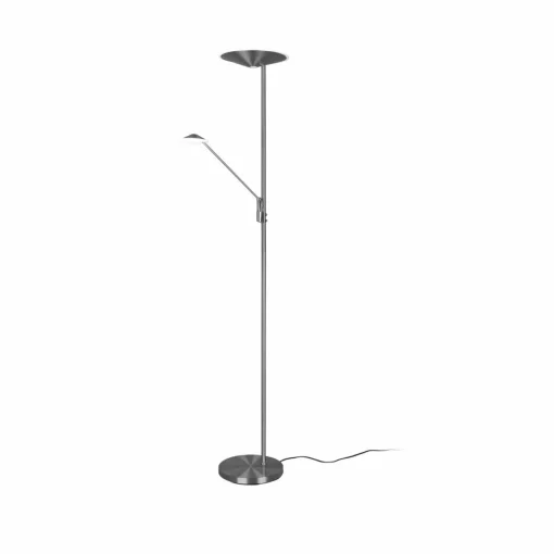 Trio Lighting Lampadaire LED Brantford liseuse, nickel mat| Lampadaires Led|Lampadaires