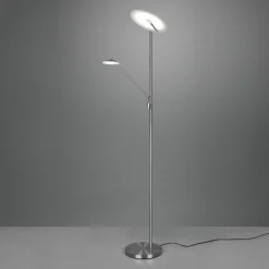 Trio Lighting Lampadaire LED Brantford liseuse, nickel mat| Lampadaires Led|Lampadaires
