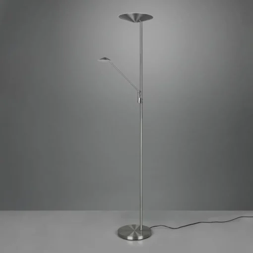 Trio Lighting Lampadaire LED Brantford liseuse, nickel mat| Lampadaires Led|Lampadaires