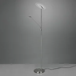 Trio Lighting Lampadaire LED Brantford liseuse, nickel mat| Lampadaires Led|Lampadaires