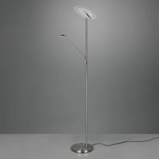 Trio Lighting Lampadaire LED Brantford liseuse, nickel mat| Lampadaires Led|Lampadaires