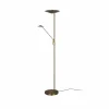 Trio Lighting Lampadaire LED Brantford liseuse, laiton ancien| Lampadaires Led|Lampadaires