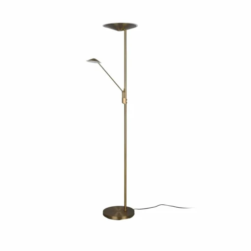 Trio Lighting Lampadaire LED Brantford liseuse, laiton ancien| Lampadaires Led|Lampadaires