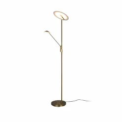 Trio Lighting Lampadaire LED Brantford liseuse, laiton ancien| Lampadaires Led|Lampadaires