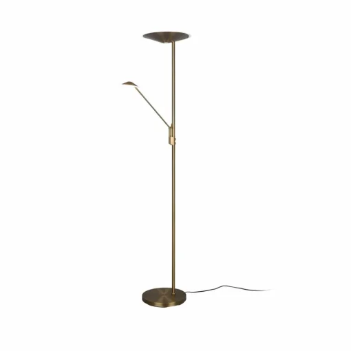Trio Lighting Lampadaire LED Brantford liseuse, laiton ancien| Lampadaires Led|Lampadaires