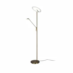 Trio Lighting Lampadaire LED Brantford liseuse, laiton ancien| Lampadaires Led|Lampadaires