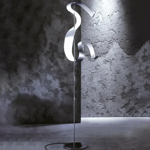 Knikerboker Lampadaire LED Curve à la feuille d'argent| Lampadaires Led|Lampadaires