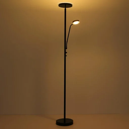 Globo Lampadaire LED Ernst avec bras souple, noir| Lampadaires Led|Lampadaires