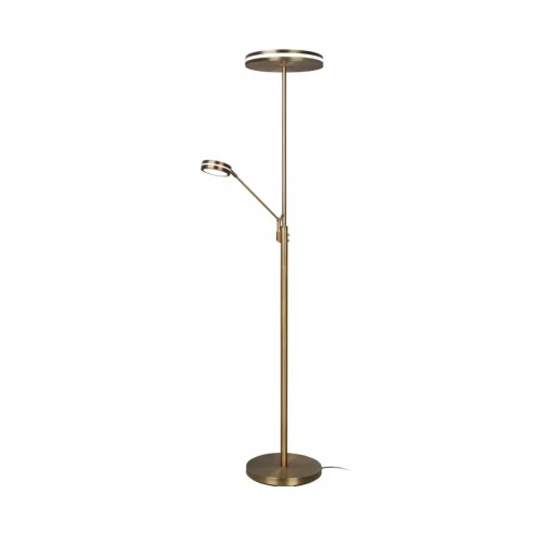 Trio Lighting Lampadaire LED Franklin, liseuse, laiton ancien| Lampadaires Led|Lampadaires
