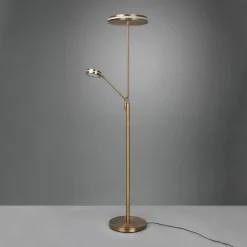 Trio Lighting Lampadaire LED Franklin, liseuse, laiton ancien| Lampadaires Led|Lampadaires
