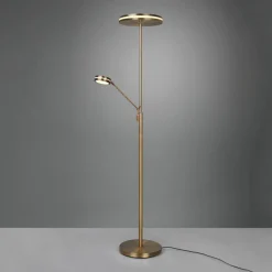 Trio Lighting Lampadaire LED Franklin, liseuse, laiton ancien| Lampadaires Led|Lampadaires