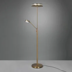 Trio Lighting Lampadaire LED Franklin, liseuse, laiton ancien| Lampadaires Led|Lampadaires