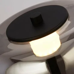 Searchlight Lampadaire LED Frisbee avec abat-jour en verre| Lampadaires Led|Lampadaires