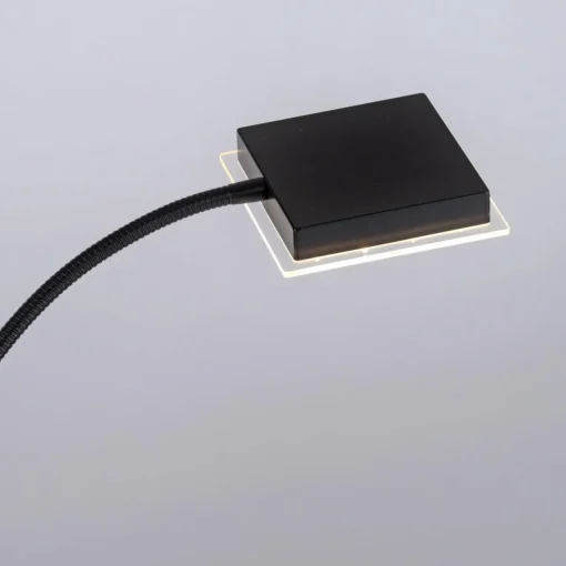 JUST LIGHT. Lampadaire LED Hans avec liseuse, angulaire, noir| Lampadaires Led|Lampadaires