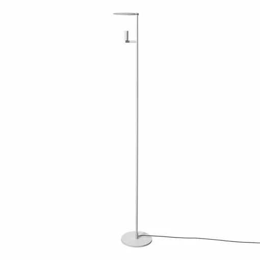Carpyen Lampadaire LED Kelly, spot réglable, blanc/nickel| Lampadaires Led|Lampadaires