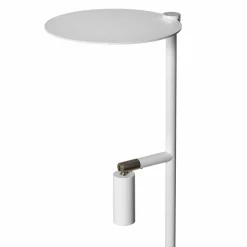 Carpyen Lampadaire LED Kelly, spot réglable, blanc/nickel| Lampadaires Led|Lampadaires