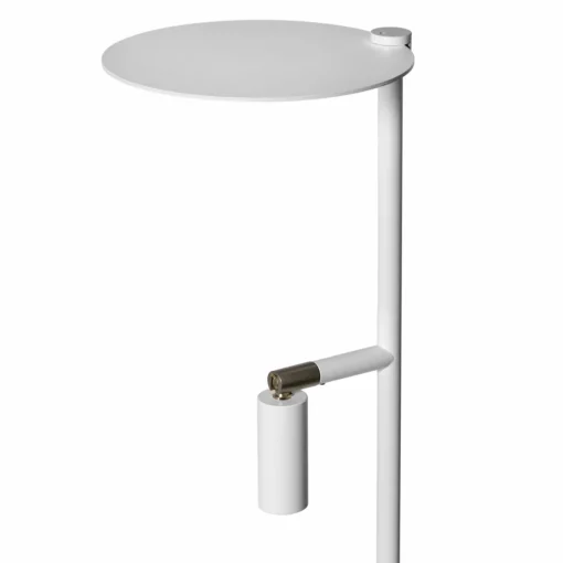 Carpyen Lampadaire LED Kelly, spot réglable, blanc/nickel| Lampadaires Led|Lampadaires