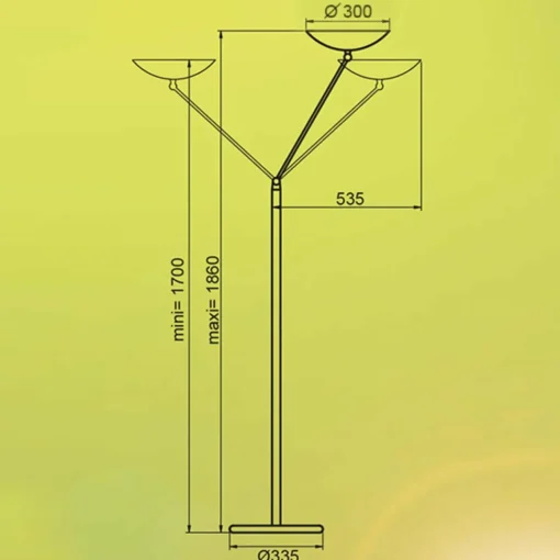 Aluminor Lampadaire LED Lib V, hauteur réglable, argenté| Lampadaires Led|Lampadaires