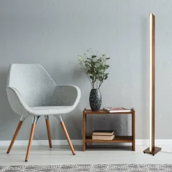 Näve Lampadaire LED Madera aspect bois, dimmable| Lampadaires Led|Lampadaires
