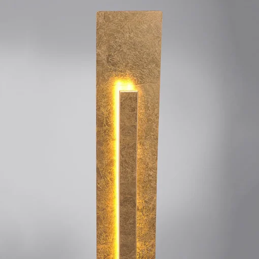 Paul Neuhaus Lampadaire LED Nevis moderne, aspect feuille d'or| Lampadaires Led|Lampadaires