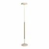 Mantra Iluminación Lampadaire LED Noa II, variateur tactile, acier, blanc/bois| Luminaires Led D'Intérieur