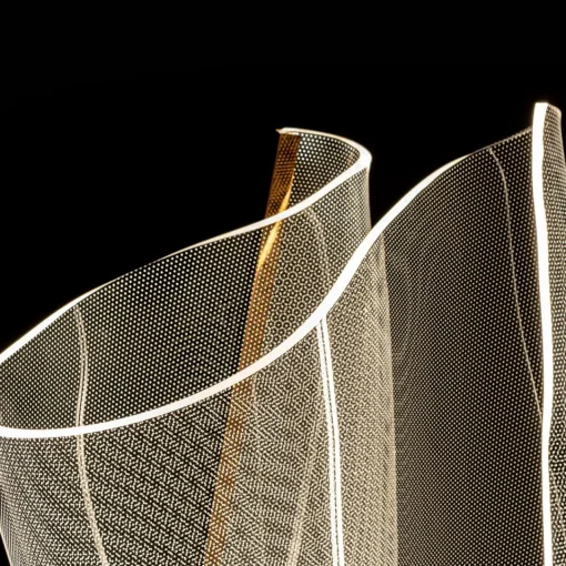 Schuller Valencia Lampadaire LED Velos, doré rosé, forme organique| Lampadaires Led|Lampadaires
