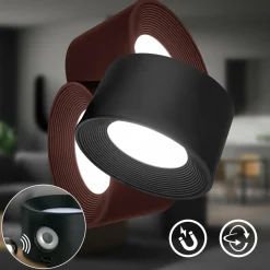 Briloner Lampe à pince LED rechargeable Tari, noir, CCT, variateur tactile, USB| Luminaires Led D'Intérieur