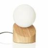 NOWA GmbH Lampe à poser LED Alisa, base en aspect bois| Lampes À Poser Led|Lampes À Poser Et Lampes De Table
