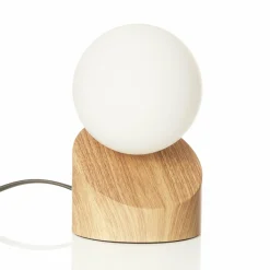NOWA GmbH Lampe à poser LED Alisa, base en aspect bois| Lampes À Poser Led|Lampes À Poser Et Lampes De Table