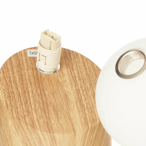 NOWA GmbH Lampe à poser LED Alisa, base en aspect bois| Lampes À Poser Led|Lampes À Poser Et Lampes De Table