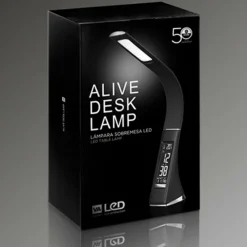 Schuller Valencia Lampe à poser LED Alive avec réveil, noire| Lampes À Poser Led|Lampes À Poser Et Lampes De Table